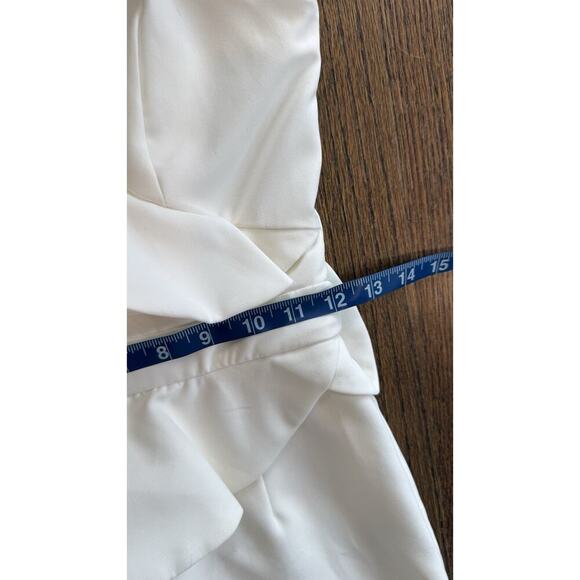 Bardot Camellia Ivory One Shoulder Strap Ruffle Sheath Dress Size US 4 1791 - Picture 7 of 11